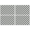 thumbnail image 1 of Gray and White Checkerboard Checkered Pattern Summer Placemats Table Placemats Set Of 4-Linen Kitchen Washable Placemats Table Mats 11.8"x17.7" Non-Slip Heat Resistant, 1 of 6