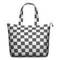 thumbnail image 1 of Gray and White Checkerboard Checkered Pattern Travel Tote Bags for Women Carry On,Large Weekender Bags for Women Travel,Multi Functional Duffle Bag for Work,Shopping,Sports, 1 of 5