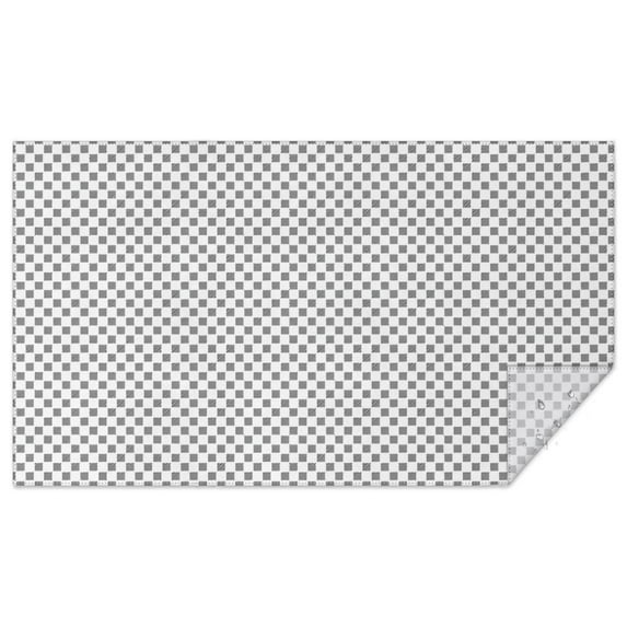 Gray White Checkered Pattern Rectangle Tablecloth 60"x102",Waterproof Polyester Rectangle Table Cloth, Wipeable Spillproof Polyester Tablecloth for Dining, Camping, Indoor and Outdoor