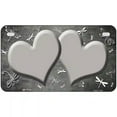 thumbnail image 1 of Gray White Dragonfly Hearts Oil Rubbed Metal Novelty License Plate 7" x 4" Motorcycle, 1 of 1