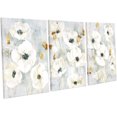 thumbnail image 1 of Gray and White Floral Wall Art Textured Flowers Painting Canvas Neutral Prints Aesthetic Botanical Wall Decor Nature Pictures Living Room Bedroom Bathroom Office （Only canvas）, 1 of 6