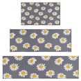 thumbnail image 1 of Gray White Flower Pattern Kitchen Rugs Sets Of 3,Kitchen Runner Rugs Non Skid Washable,Decorative Kitchen Floor Mats for Kitchen,Sink,Laundry,17"x30"+ 17"x47" + 17"x59", 1 of 6