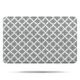 thumbnail image 1 of Gray and White Geometric Lattice Pattern Bathroom Rugs Mat,Non Slip Microfiber Bathroom Rug,Rubber Backing,Soft Bathroom Mats for Bathroom Floor,Tub and Shower,17x27in(43x68cm), 1 of 5