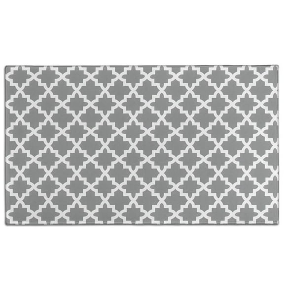 Gray and White Geometric Lattice Pattern Door Rugs,Washable Non Slip Door Mats Indoor,Decorative Door Mats,Entry Mat Indoor for Entrance,Bedroom,Kitchen,Bathroom,17"x30"