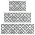 thumbnail image 1 of Gray and White Geometric Lattice Pattern Kitchen Rugs Sets Of 3,Kitchen Runner Rugs Non Skid Washable,Decorative Kitchen Floor Mats for Kitchen,Sink,Laundry,17"x30"+ 17"x47" + 17"x59", 1 of 6