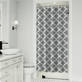 thumbnail image 1 of Gray and White Geometric Lattice Pattern Shower Curtain 36"x72" ,Bathroom Decorative Shower Curtains Set with 12 Hooks,Modern Waterproof Washable Shower Curtain, 1 of 6