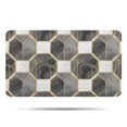 thumbnail image 1 of Gray White Gold Marble Pattern Bathroom Rugs Mat,Non Slip Microfiber Bathroom Rug,Rubber Backing,Soft Bathroom Mats for Bathroom Floor,Tub and Shower,17x30in(43x75cm), 1 of 4