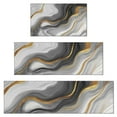 thumbnail image 1 of Gray White Gold Marble Pattern Kitchen Rugs Sets Of 3,Kitchen Runner Rugs Non Skid Washable,Decorative Kitchen Floor Mats for Kitchen,Sink,Laundry,17"x30"+ 17"x47" + 17"x59", 1 of 6