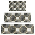 thumbnail image 1 of Gray White Gold Marble Pattern Kitchen Rugs Sets Of 3,Kitchen Runner Rugs Non Skid Washable,Decorative Kitchen Floor Mats for Kitchen,Sink,Laundry,17"x30"+ 17"x47" + 17"x59", 1 of 6
