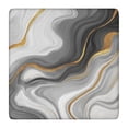 thumbnail image 1 of Gray White Gold Marble Pattern Square Fitted Tablecloth with Elastic Edge,Square Table Cover,Washable Elastic Table Cover for Home Kitchen Party Decor 36"x36", 1 of 6