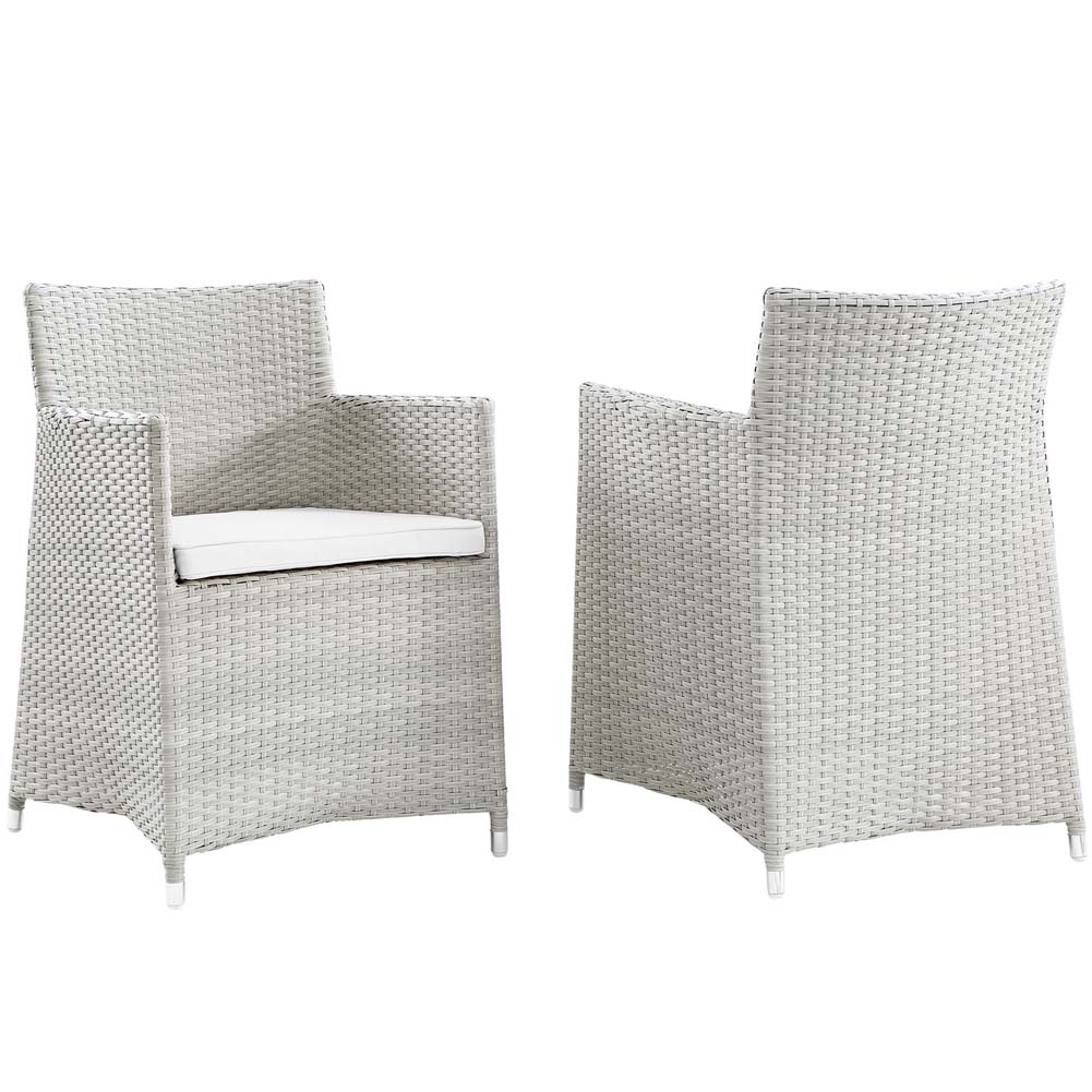 Gray White Junction Armchair Outdoor Patio Wicker Set of 2 - image 1 of 4