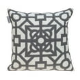 thumbnail image 1 of Gray & White Lattice Velvet Throw Pillow, 1 of 1