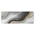 thumbnail image 1 of Gray White Marble Gold Wave Pattern Kitchen Rug Mat,Kitchen Runner Rugs Non Skid Washable,Decorative Kitchen Floor Mats for Kitchen,Sink,Laundry,17"x47.2", 1 of 7