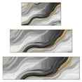 thumbnail image 1 of Gray White Marble Gold Wave Pattern Kitchen Rugs Sets Of 3,Kitchen Runner Rugs Non Skid Washable,Decorative Kitchen Floor Mats for Kitchen,Sink,Laundry,17"x30"+ 17"x47" + 17"x59", 1 of 6