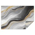 thumbnail image 1 of Gray White Marble Gold Wave Pattern Rectangle Tablecloth 60"x84",Waterproof Polyester Rectangle Table Cloth, Wipeable Spillproof Polyester Tablecloth for Dining, Camping, Indoor and Outdoor, 1 of 5