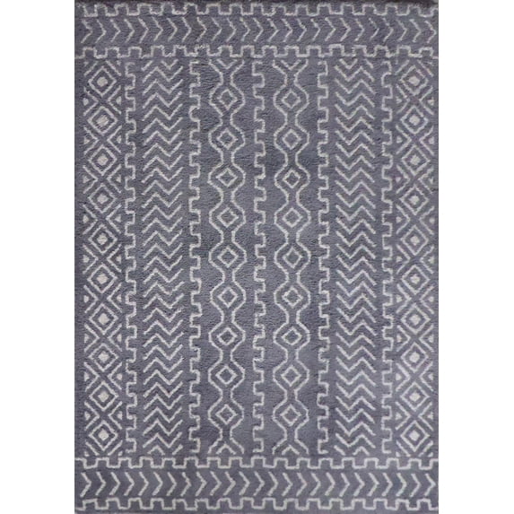 Gray & White Microfiber Extra Soft Touch, 2' x 3' Area Rug by Makymo