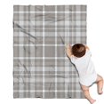 thumbnail image 1 of Gray White Plaid Checkered Pattern Blanket,Comfortable Soft Flannel Throw Blanket,All Season,Warm Lightweight Blankets for Sofa Bed Couch Living Room Chair,30"x40", 1 of 4