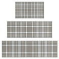 thumbnail image 1 of Gray White Plaid Checkered Pattern Kitchen Rugs Sets Of 3,Kitchen Runner Rugs Non Skid Washable,Decorative Kitchen Floor Mats for Kitchen,Sink,Laundry,17"x30"+ 17"x47" + 17"x59", 1 of 6
