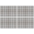 thumbnail image 1 of Gray White Plaid Checkered Pattern Summer Placemats Table Placemats Set Of 4-Linen Kitchen Washable Placemats Table Mats 11.8"x17.7" Non-Slip Heat Resistant, 1 of 6