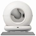 thumbnail image 1 of Gray & White Smart Self-Cleaning Cat Litter Box, APP Control Automatic Cat Toilet with UVC Purification & Safety Sensors for Multiple & Large Cats, 1 of 9
