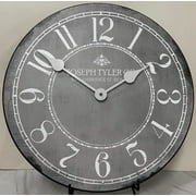 Gray & White Wall Clock | Beautiful Color, Silent Mechanism, Made in USA