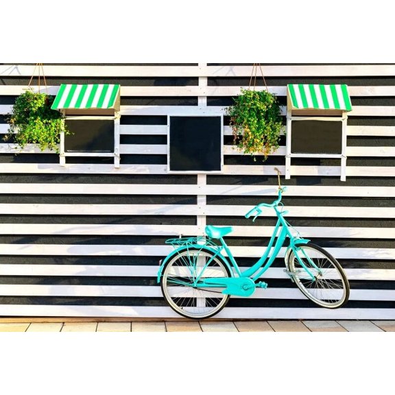 Gray White Wood Screen Wall Simple Life Flowers Bicycle Plank Floor Party Photography Background Photocall Backdrop Photo Studio