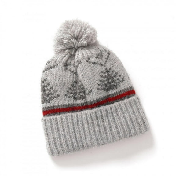 Gray Winter Thick Warm Knitted Hat With Ear Protection For Cold Weather Use And Daily Activities