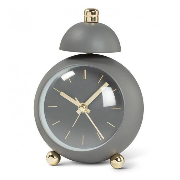 Gray With Bell Ball Alarm Clock