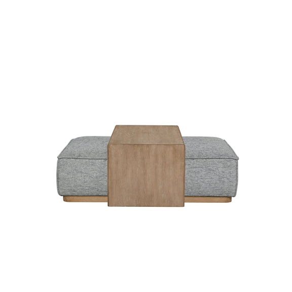 Gray With Tray - Oak Veneer Tray, Fabric Cover, Solid Base Table In New Fashion Fabric,