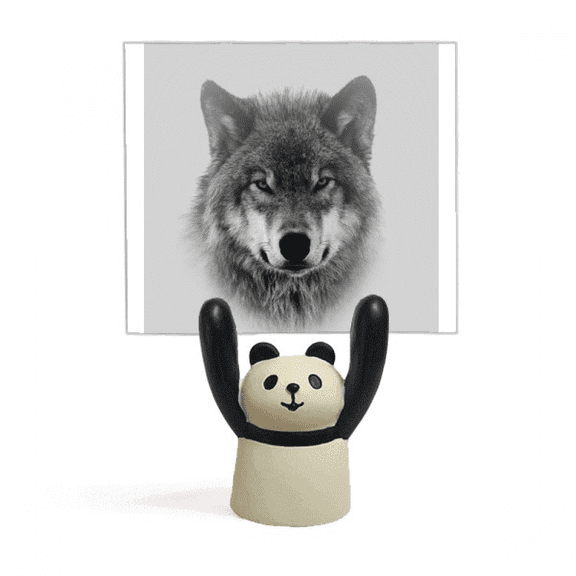 Gray Wolf Hunts Fiercely Art Deco Fashion Memo Holder Cartoon Animal Panda Stand Decoration