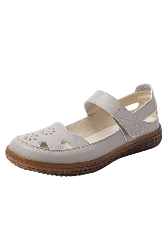 Gray Women Breathable Extremely Comfortable Slip On Flats With Round Toe And Closed Toe Lightweight And Breathable For All Day Casual Wear