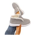 thumbnail image 1 of Gray Women Cozy Large Size Shoes With Plush Material And Round Toe For Everyday Use And Comfort, 1 of 8
