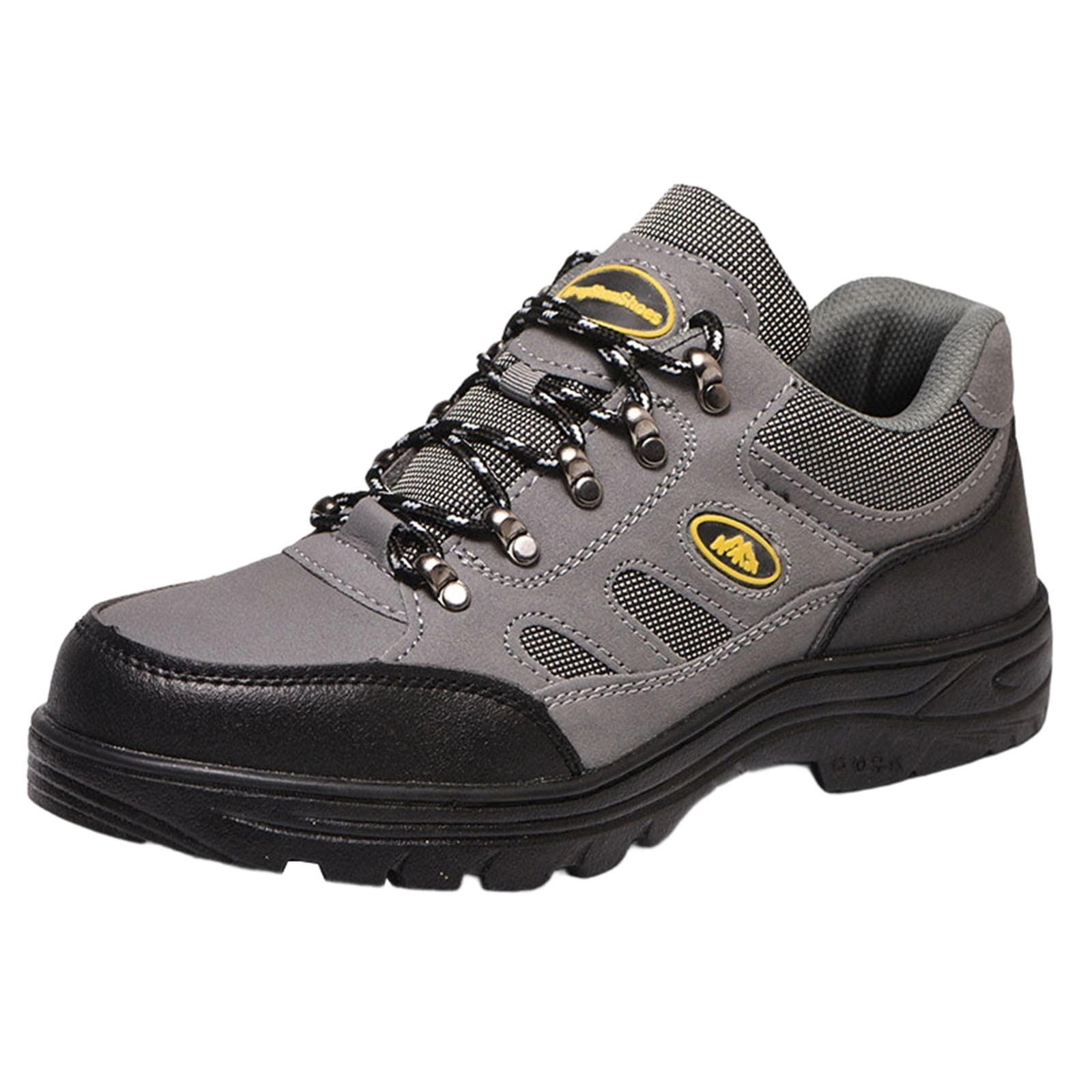 Gray Women'S Hiking Shoes Comfortable Outdoor Trail Walking Non Slip Outsole For Trekking Backpacking Camping Travel Adventure Size 41