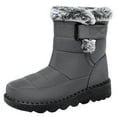 thumbnail image 1 of Gray Women S Winter Boots Featuring Round Toe And Mid Heel Great For Leisure Wear And Everyday Activities, 1 of 6