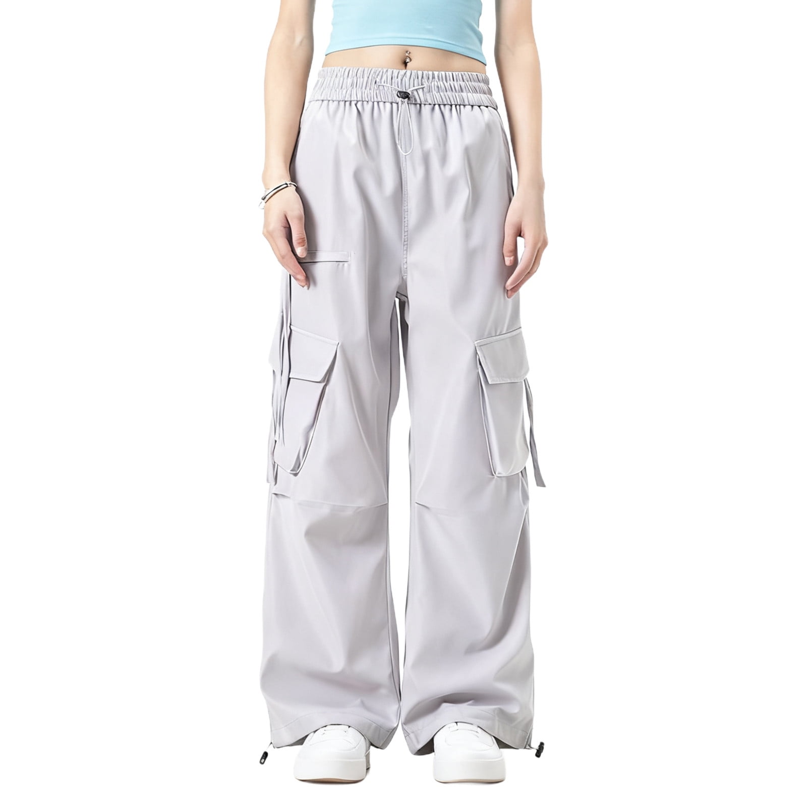 Straight Leg Work Trousers Women 2026.Gray Women Spandex Work Track Gym Casual Running Pants for Women Ruched ...