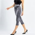 thumbnail image 1 of Gray Women's Leggings, Waist Elastic Capris Jeans Leggings High Leggings Women'S Imitation Pants,Women's Legging S, 1 of 7