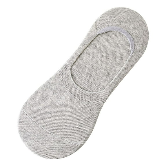 Gray Women's Sock Slippers, Women'S Combed Cotton Socks Summer Solid Color U Shaped Silicone Anti Slip Socks,Women's Accessories Sock Slippers