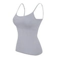 thumbnail image 1 of Gray Women's Tanks, Women'S Vest Pure Color Tube Top Camisole With Chest Pad Top Women'S Summer Inner Wear Anti Light Wrap Chest Vest,Women's Tanks & Camis XL, 1 of 9