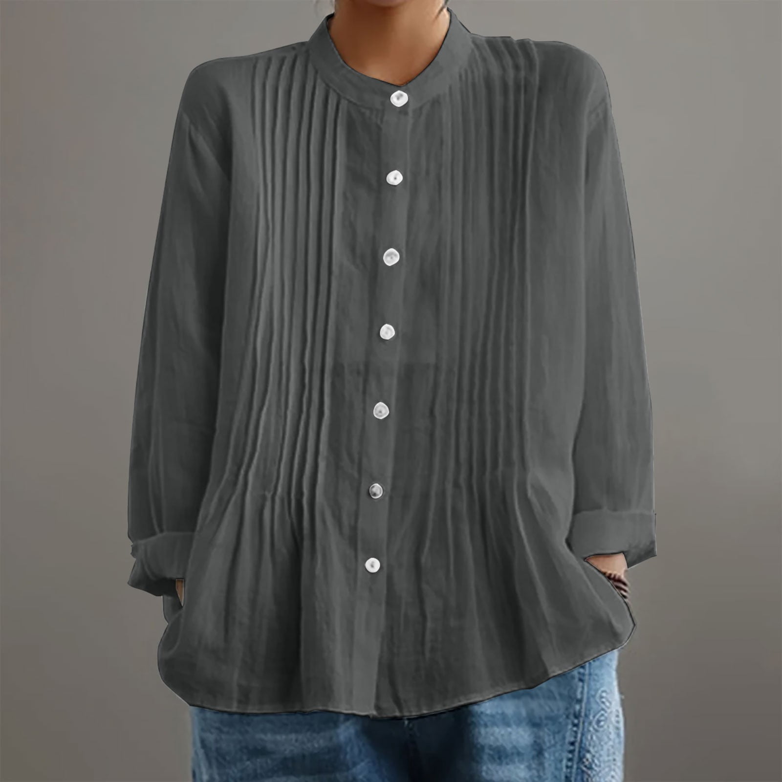 Chic And Beautiful Small Top Gray Blouse Shirt for Women main image 0