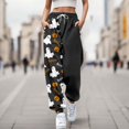 thumbnail image 1 of Gray Womens Halloween High Waist Baggy Leg Pants Womens Halloween Pajamas Pants Cute Magical Pajama Soft Long Bottoms Women Fall Pjs 3XL, 1 of 4