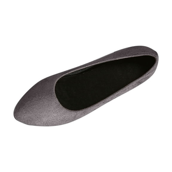 Gray Womens Pumps Pointed Toe Closed Toe Slip On Block Low Heel Comfortable Lightweight Breathable For Spring Summer Everyday Wear Size 36
