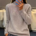 thumbnail image 1 of Gray Womens Sweatshirt Women's Semi Turtleneck Sweater Long Sleeve Sequins Pullover with A Base Shirt Autumn and Winter Warm Sweater Fall Clothes for Women, 1 of 4
