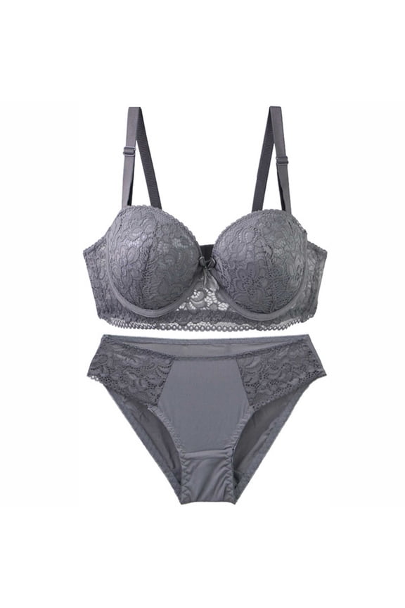 Gray Womens Underwire Push Up Bra Thin Cup Bc Size 80B Color Gray Bust 35.43-36.61 Inches Under Bust 30.71-32.28 Inches Nylon Spandex Material Fashionable Style