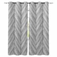 thumbnail image 1 of Gray Wood Grain Blackout Curtains 45 Inches Long, Kitchen Black Out Window Treatments, Retro Minimalist Geometric Art Thermal Insulated Lined Drapes for Small Window with Grommet 42"x45", 1 of 8
