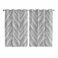 thumbnail image 1 of Gray Wood Grain Kitchen Curtains Window Panels, Retro Minimalist Geometric Art Insulated Window Treatment Curtain, Grommet Curtains for Bedroom/Living Room/Bathroom, 2 Piece 52"Wx72"L, 1 of 8