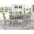 thumbnail image 1 of Gray Wooden 7Pc Dining Set with Rectangular Table / Seats 6 in Modern Dining, 1 of 3