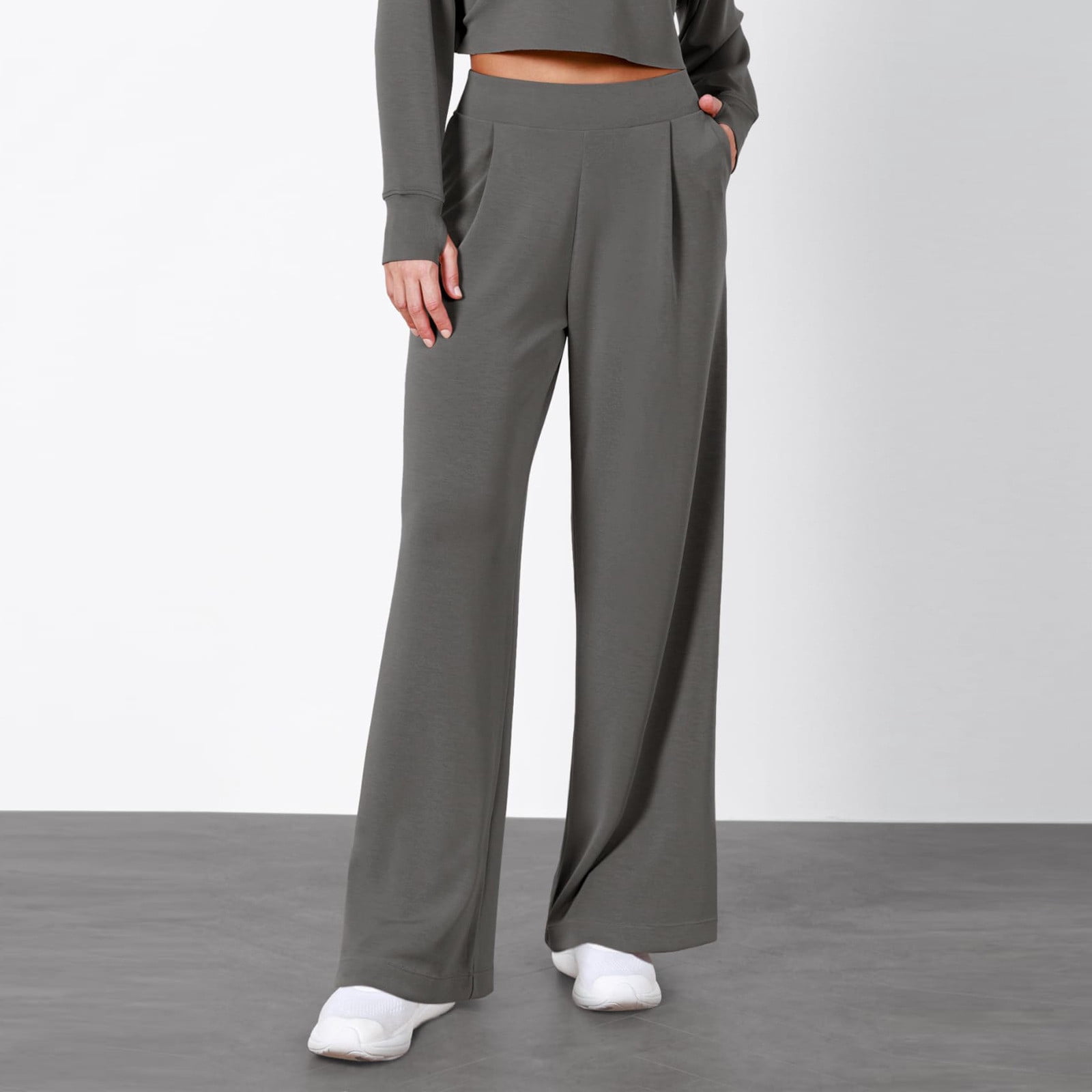 petite grey dress pants ShiftReady High-Waist Straight Dress Pants Petite