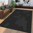 thumbnail image 1 of Gray World Map Area Rug For Living Room Bedroom, Modern Light Luxury Style Soft Washable Carpet, Indoor Decorative Rug With Non-Slip Backing 5 x 6ft, 1 of 6