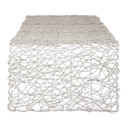 Gray Woven Paper Table Runner 14x72