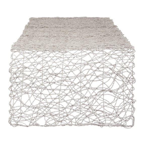 Gray Woven Paper Table Runner 14x72